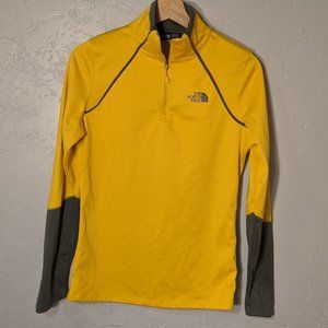 NORTH FACE YELLOW FLEECE PULLOVER